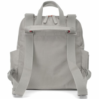 Babymel Robyn Convertible Backpack Faux Leather Pale Grey Luiertas
