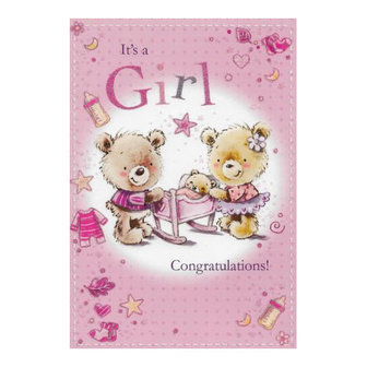 Geboortekaartje - Its A Girl Congratulations