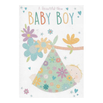 Geboortekaartje - A Beautiful New Baby Boy