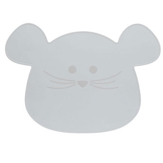 L&auml;ssig Placemat Silicone - Little Chums Mouse Grijs