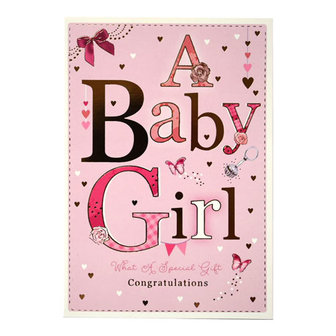 Geboortekaartje - A Baby Girl Congratulations
