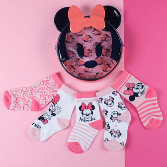 Disney Minnie Mouse Kindersokken - 5 Paar