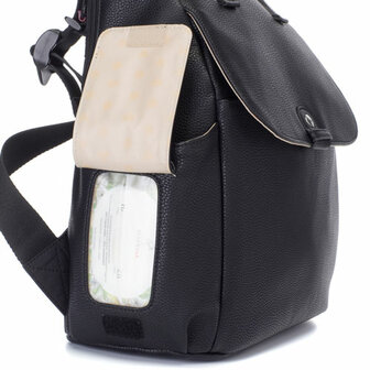 Babymel Robyn Convertible Backpack Faux Leather Black Luiertas