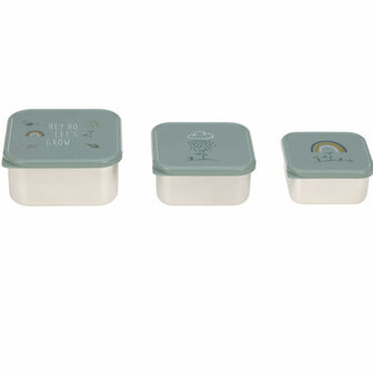 L&auml;ssig Snackbox 3-delige set RVS Garden Explorer