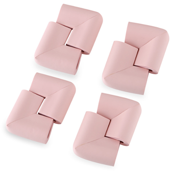 Hoekbeschermers glazen tafelblad Roze (4 stuks)
