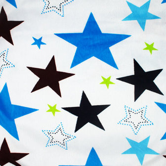 Zachte Baby Deken Wit en Blauw met sterren