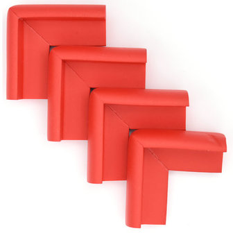 Tafelhoekbeschermers L-vorm Rood (4 stuks)