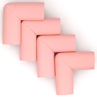 Tafelhoekbeschermers L-vorm Roze (4 stuks)