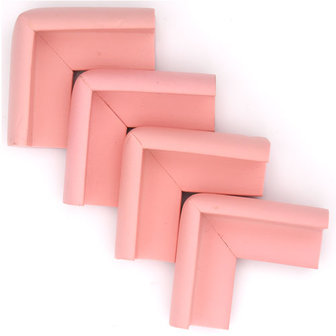 Tafelhoekbeschermers L-vorm Roze (4 stuks)