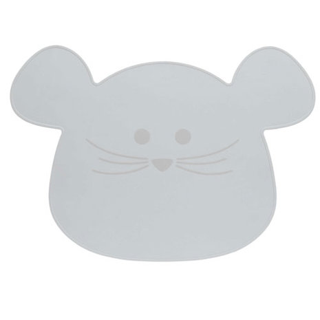 Lässig Placemat Silicone - Little Chums Mouse Grijs
