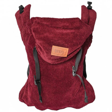 ByKay Draagzak Click Carrier Classic - Ribbed Velvet Berry Red
