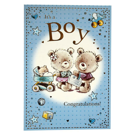 Geboortekaartje - Its A Boy Congratulations