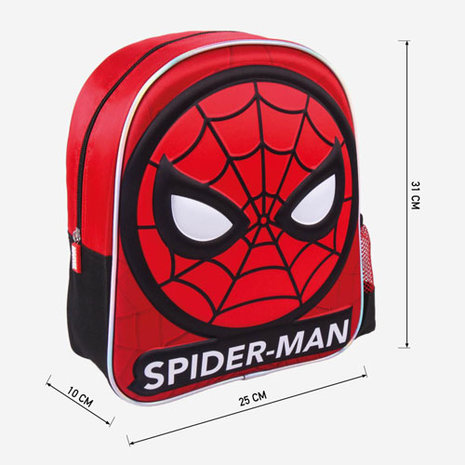 Marvel Spider-Man Rood 3D Rugzakje Met Waterfles