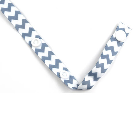 Speenkoord Wit en Blauw Visgraat Patroon