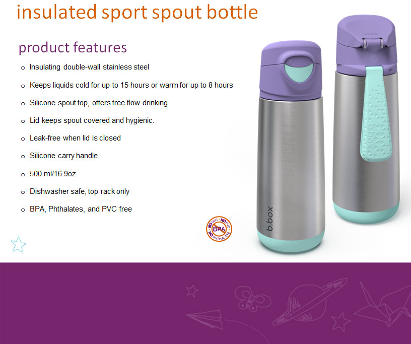 b.box Insulated Sport Spout Drink Bottle