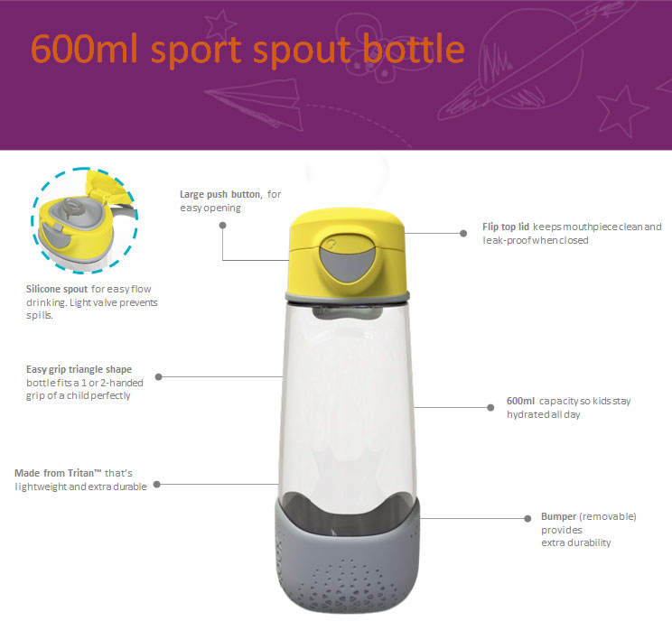 b.box Sport Spout 600ml Bottle
